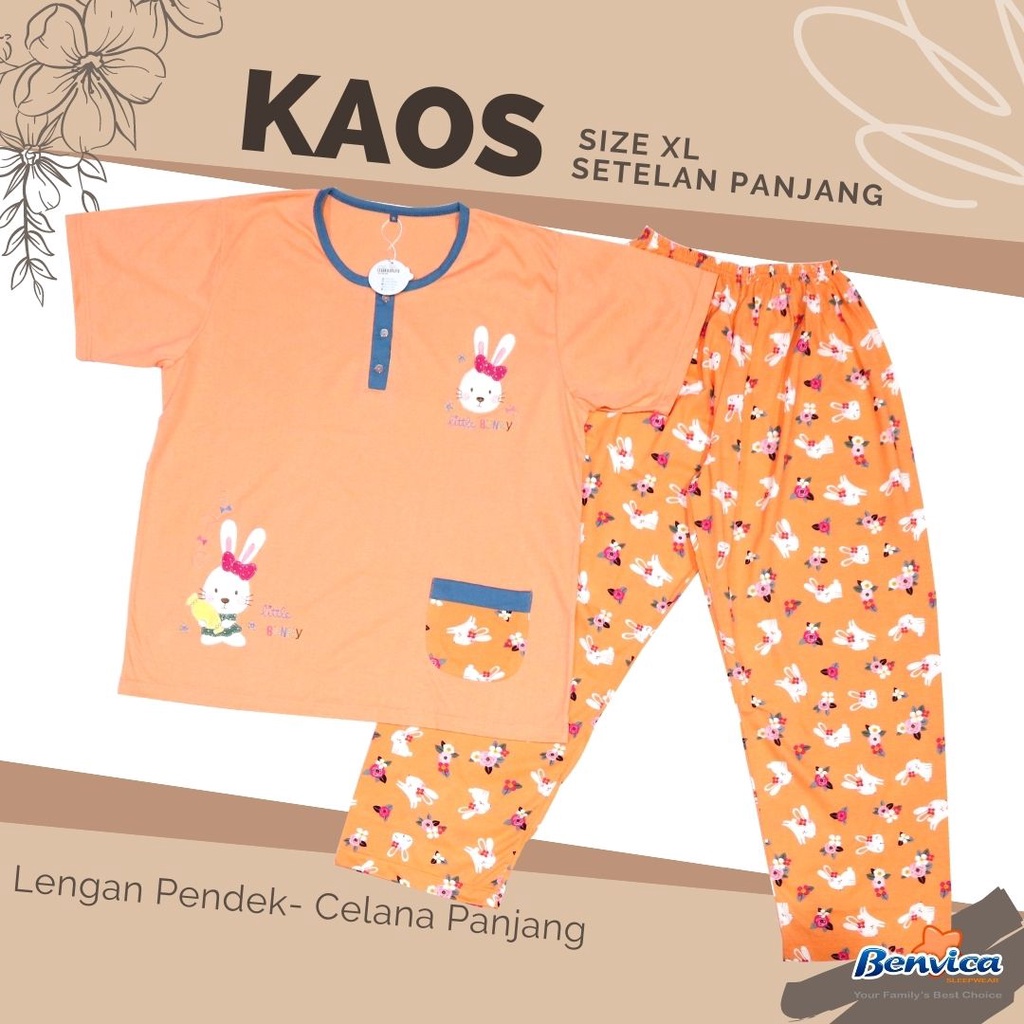 BAJU TIDUR CELANA PANJANG KAOS XL MOLLIS AL