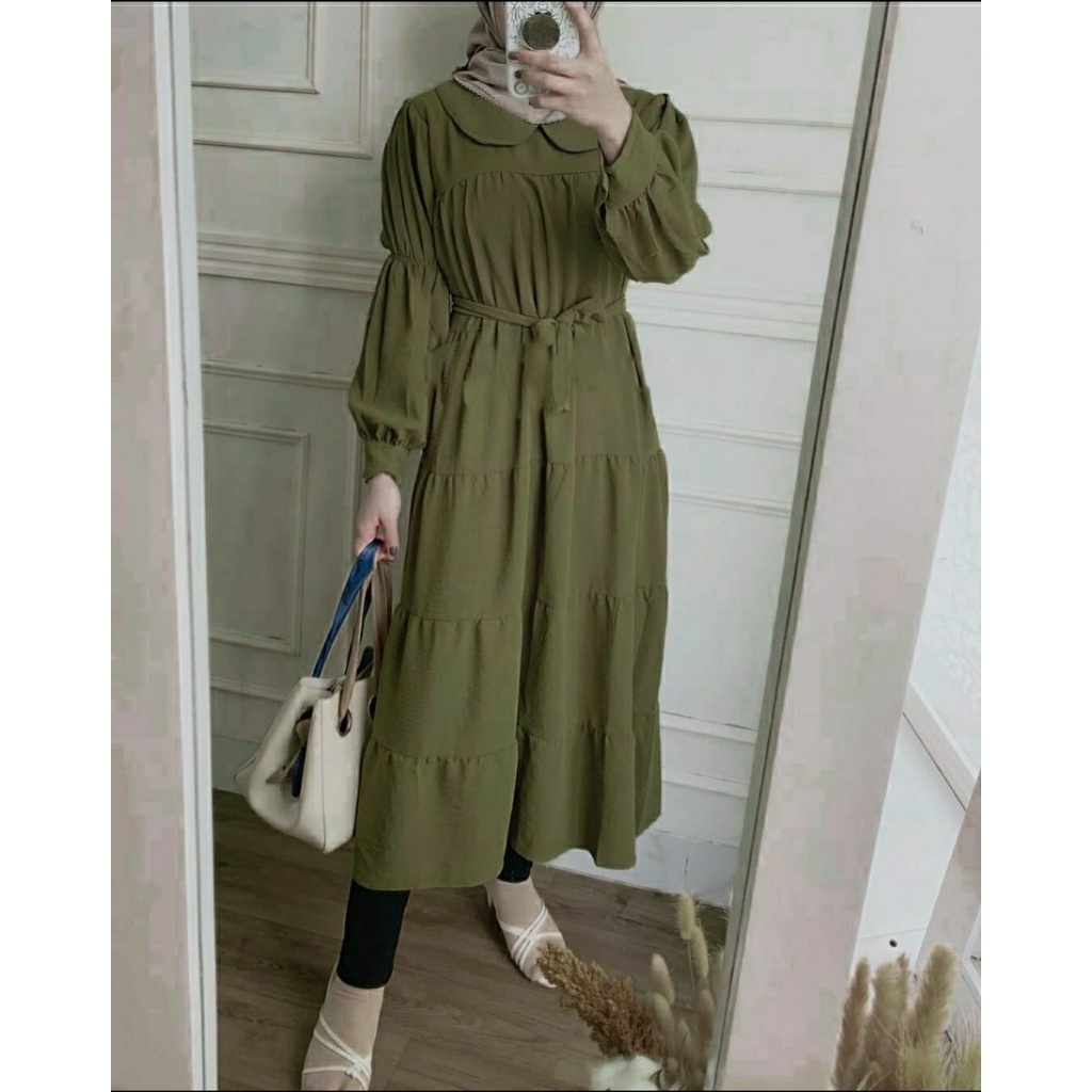 AVIYA PUFFY LONG TUNIK RAYON CRINCLE FREE BELT  / LONG TUNIK JUMBO BUSUI / TUNIC RAYON CRINCLE / LON