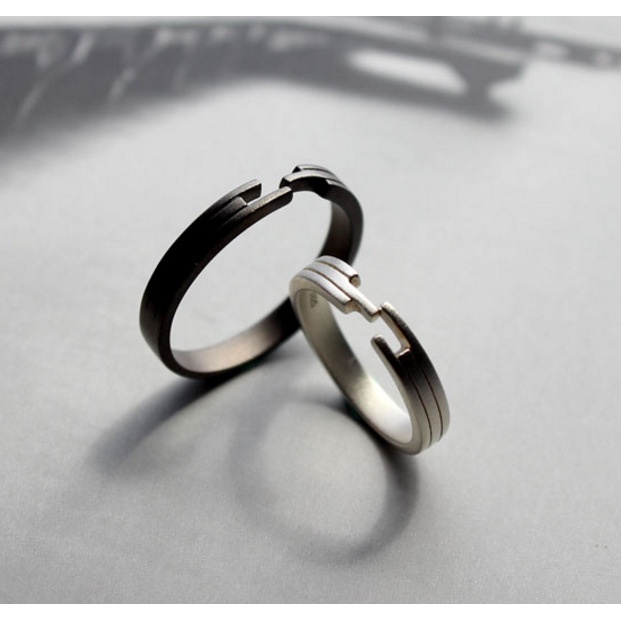 Cincin couple-Distance cincin pasangan cincin titanium Original Arctic Deer