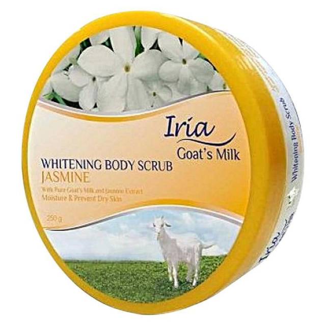 Iria Goat's Milk Body Scrub Whitening Jasmine - 250 mL