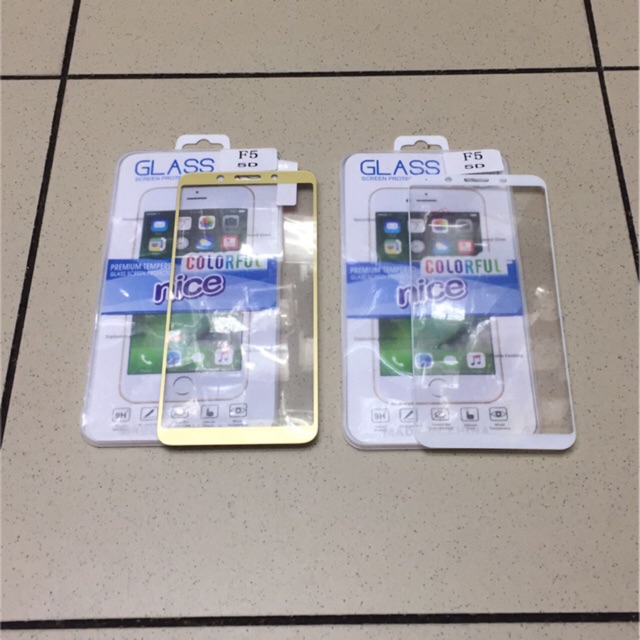 TEMPERED GLASS FULL WARNA OPPO F5