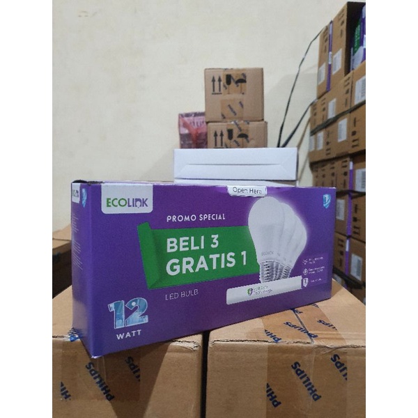 Lampu Paket ECOLINK LEDBulb MultiPack 12W 6500K (putih)