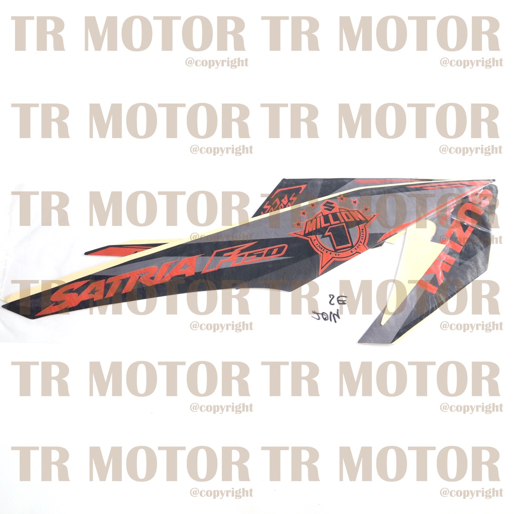 Stiker Motor Satria F 150 Facelift 2014 Limited edition Sticker Striping Lis Full Set Motor