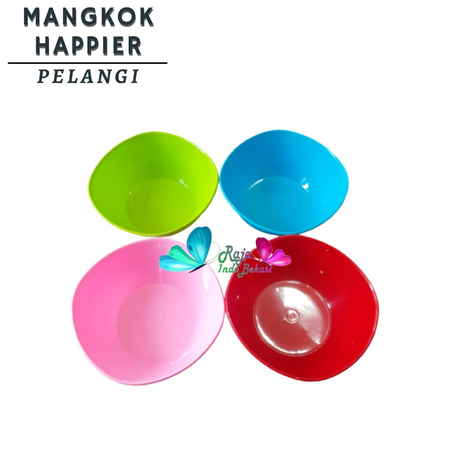 Tebal Baskom Mangkok Plastik 17 Happier 16.5cm Mangkok Plastik Warna 15cm Baskom Besek Serbaguna