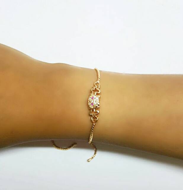 GELANG SERUT KITTY01 gold colour 18k
