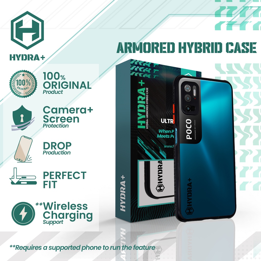 HYDRA+ Poco m3 pro Armored Clear Hybrid Case - Casing Hardcase Soft