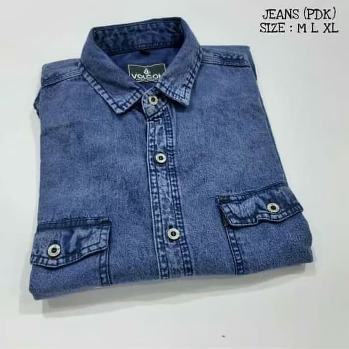 Best Seller.. Kemeja Denim Pria Lengan Pendek Hem Levis Cowok At HG881