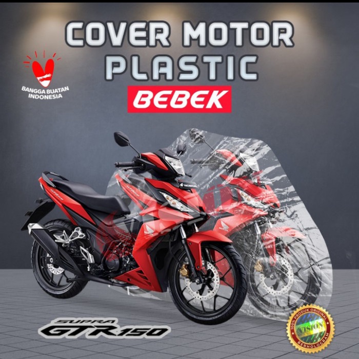 COVER MOTOR PELINDUNG PLASTIK TRANSPARAN MOTOR SUPRA GTR Anti air