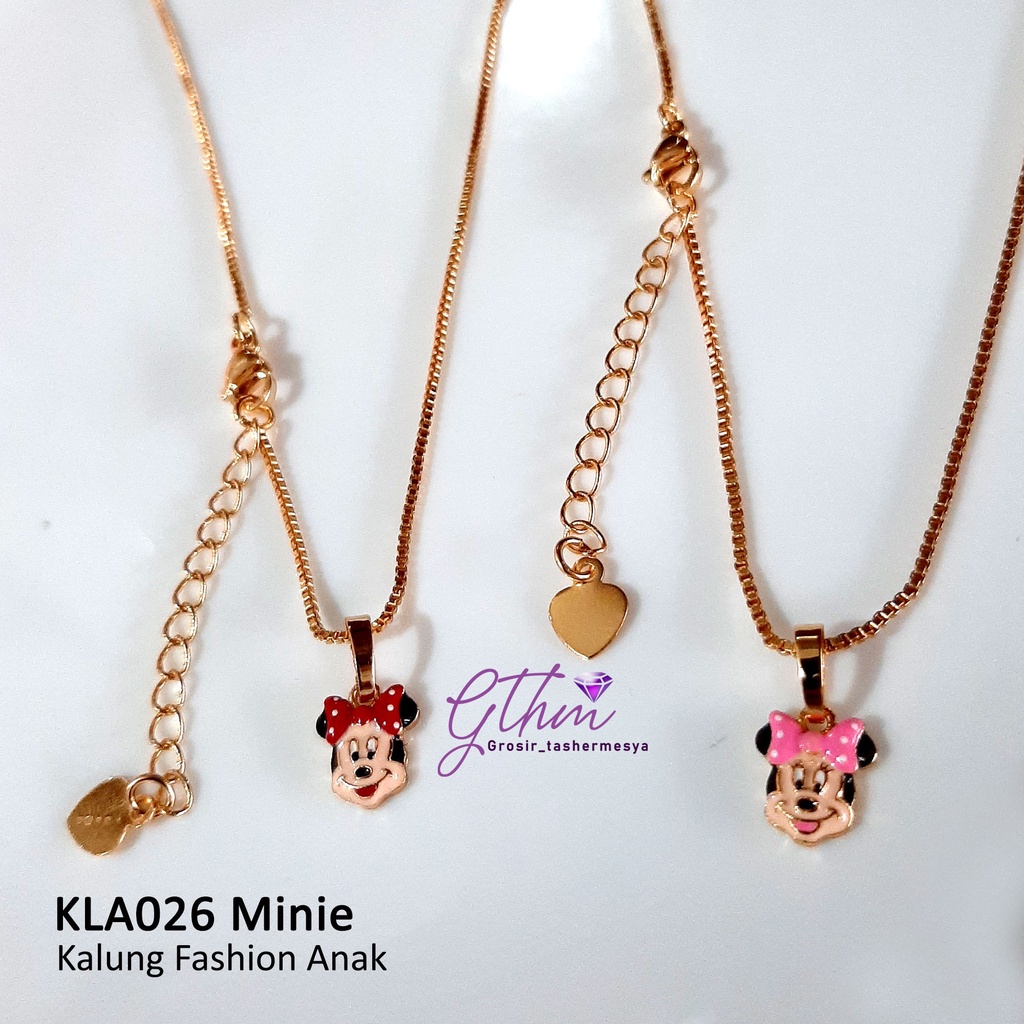 Kalung Anak Miky Minie Perhiasan Fashion Import Anti Karat Jual titanium KLA026 GTHM