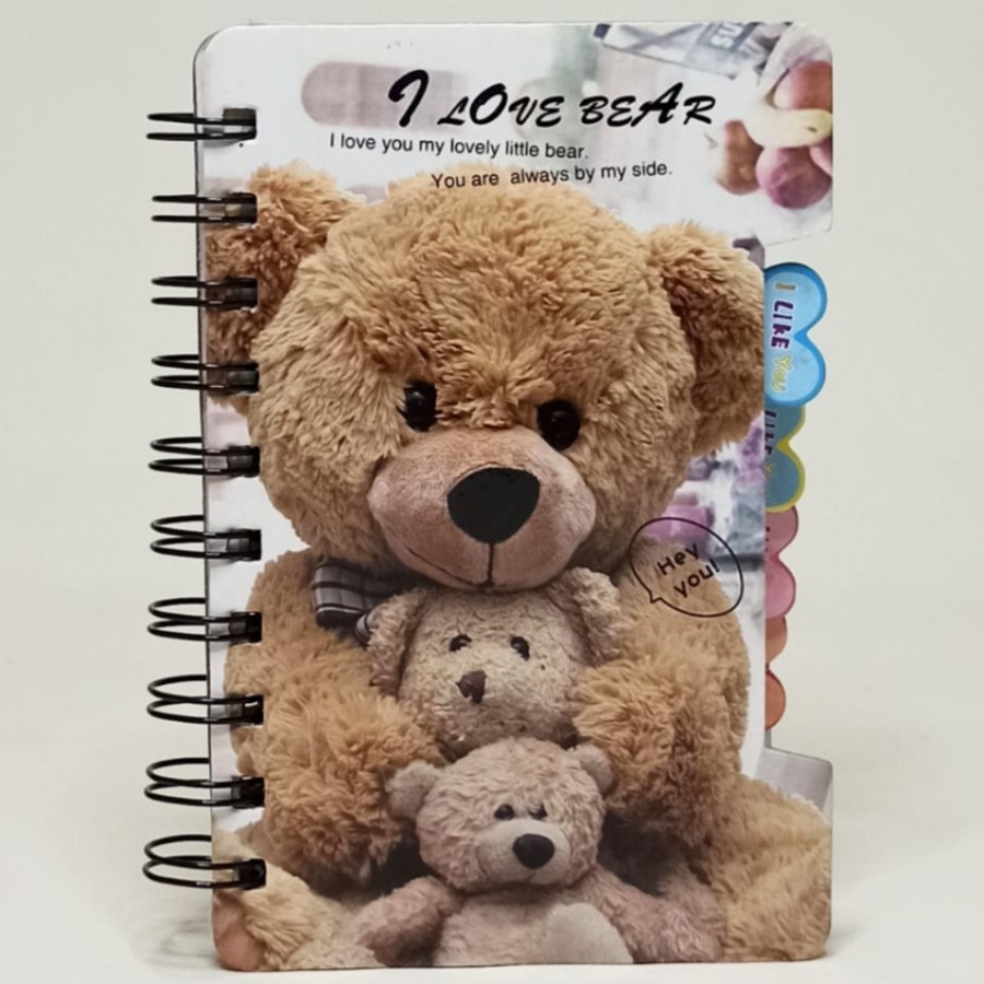 

SJS Buku Spiral A6 Bear/NoteBook/Notepad/Diary/Buku Ring/Catatan/Agenda