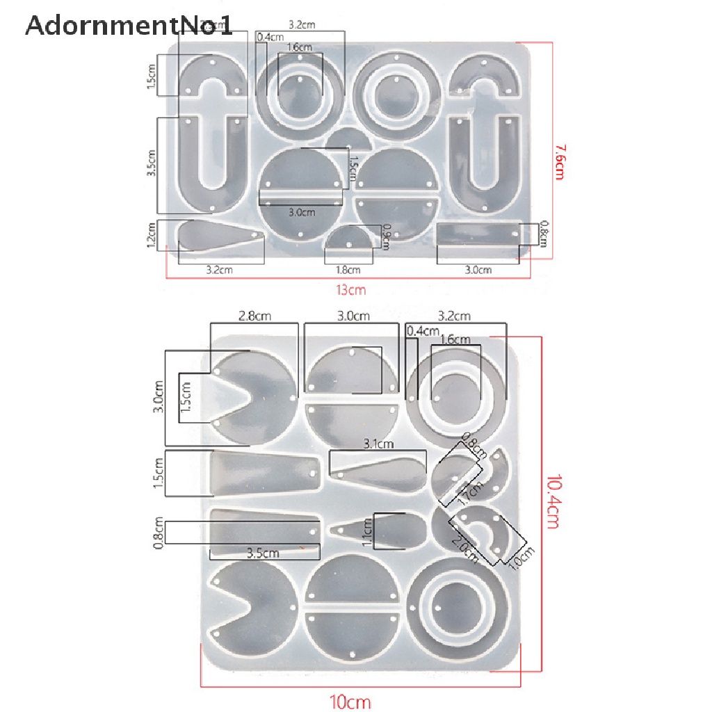 (AdornmentNo1) Cetakan Resin Epoksi Bahan Silikon Untuk Membuat Perhiasan Anting DIY