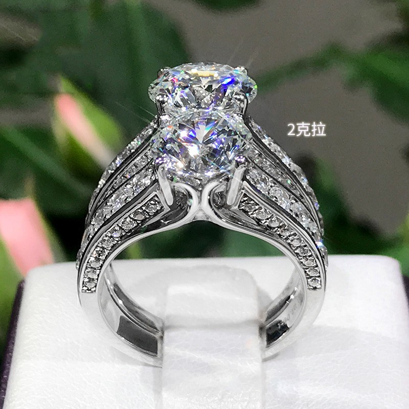 925 Silver Love Rings Perhiasan yang Dapat Disesuaikan