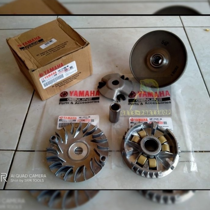 PULLEY PULLY PULI BELAKANG + KIPAS PULLEY+ RUMAH ROLLER MIO FINO GT,,