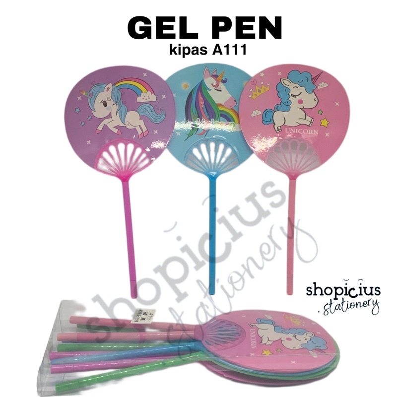 

Bolpen ballpen gelpen pen kipas 111 unicorn