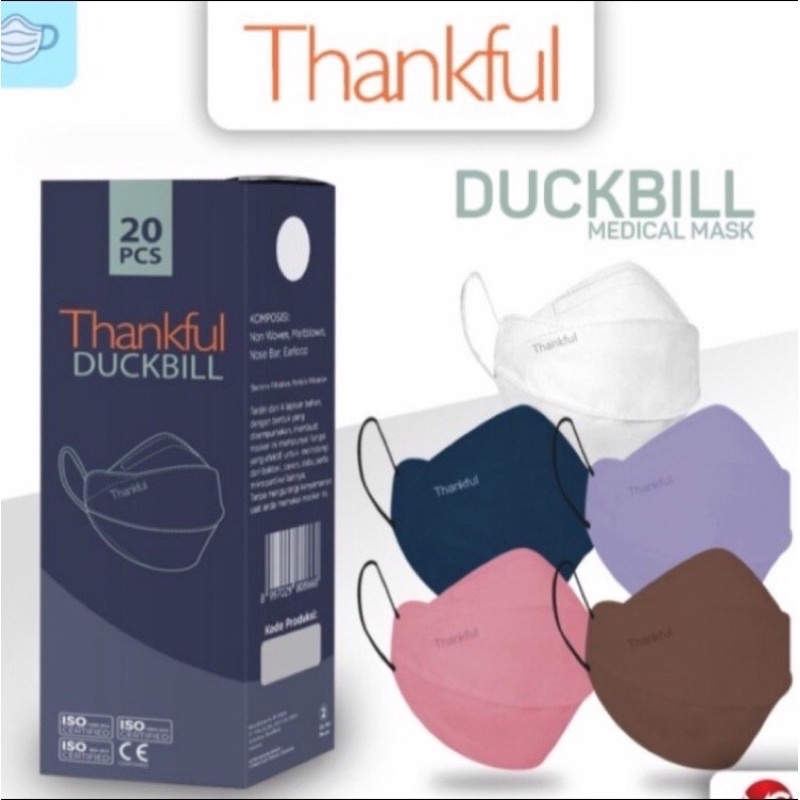 Thankful Duckbill 4ply Medical Mask Earloop