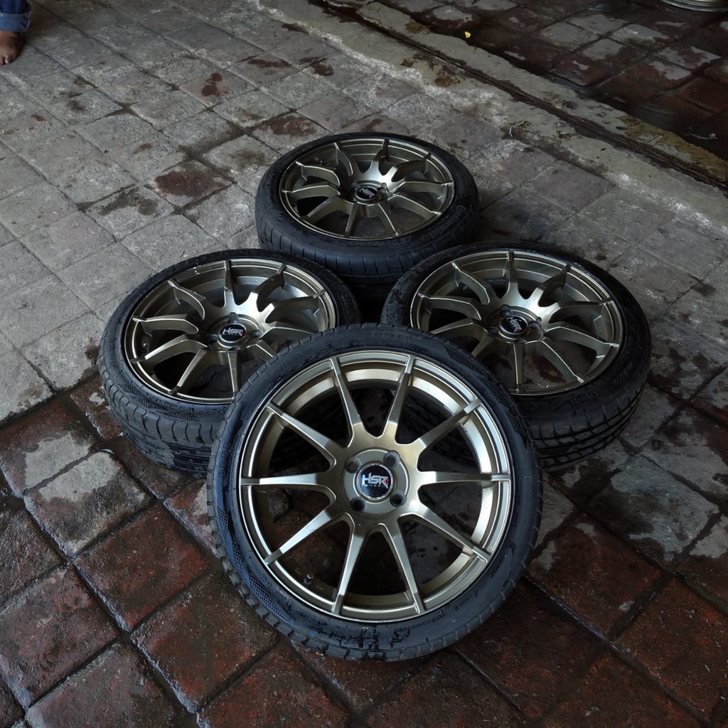 VELG BEKAS MURAH MODEL JARI JARI RING 17 DAN BAN SEKEN 205 45 R17 BEKAS MOBIL JAZZ VIOS LIMO BALENO 