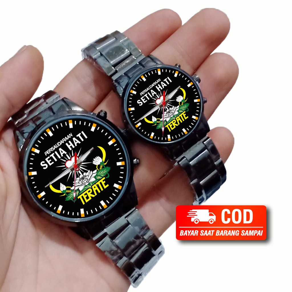 Jam Tangan Tali Rantai Hitam PSHT ( bisa Couple )