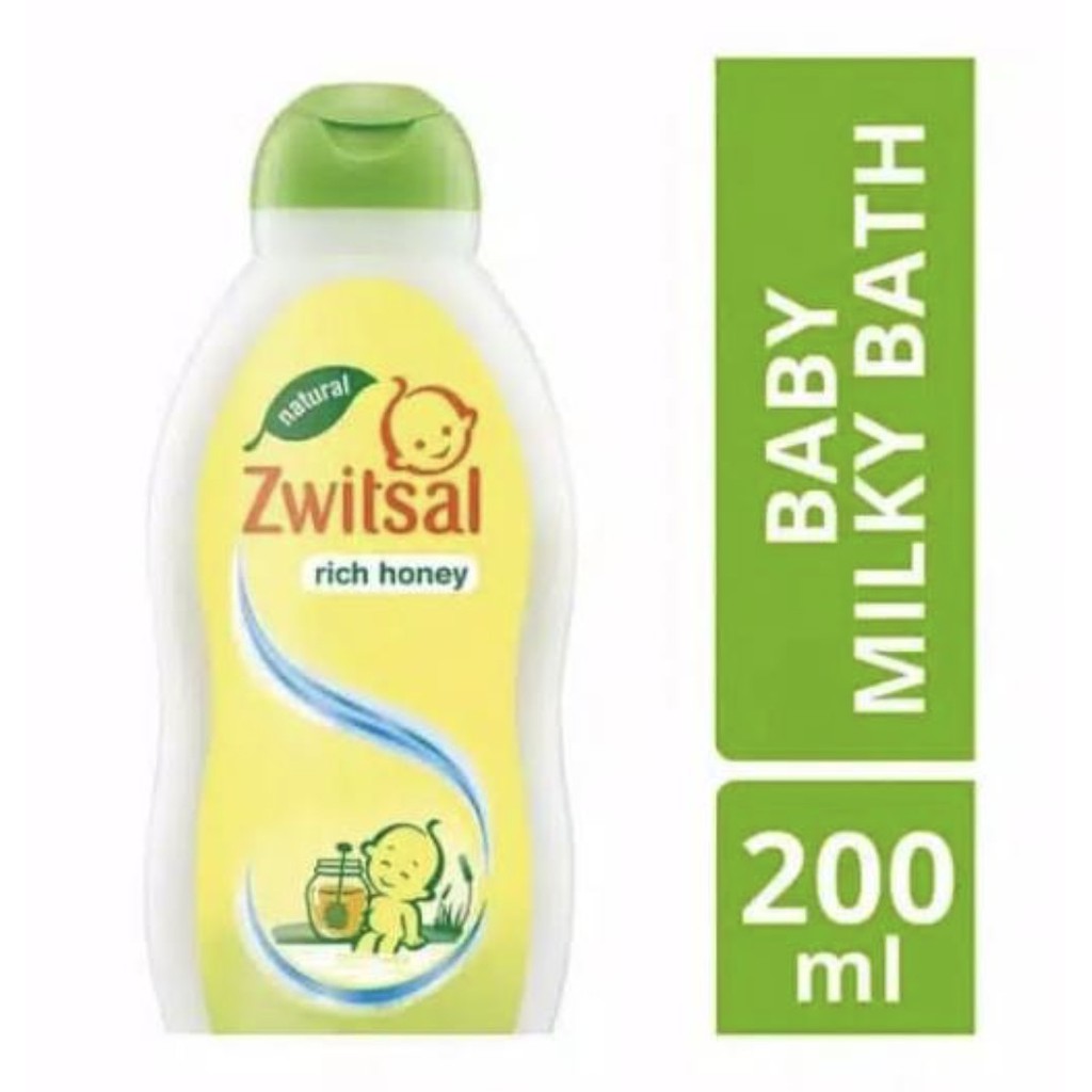 200ml - Zwitsal Rich Honey BABY MILKY BATH Nutrisi Ekstra untuk kulit bayi yang kering