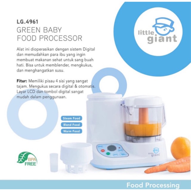 Little Giant Green Food Processor LG4961 - Steam Blender