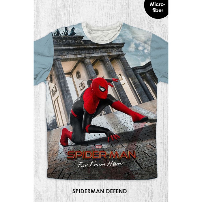 Baju Kaos Anak & Dewasa Marvel Spiderman - Spiderman Defend