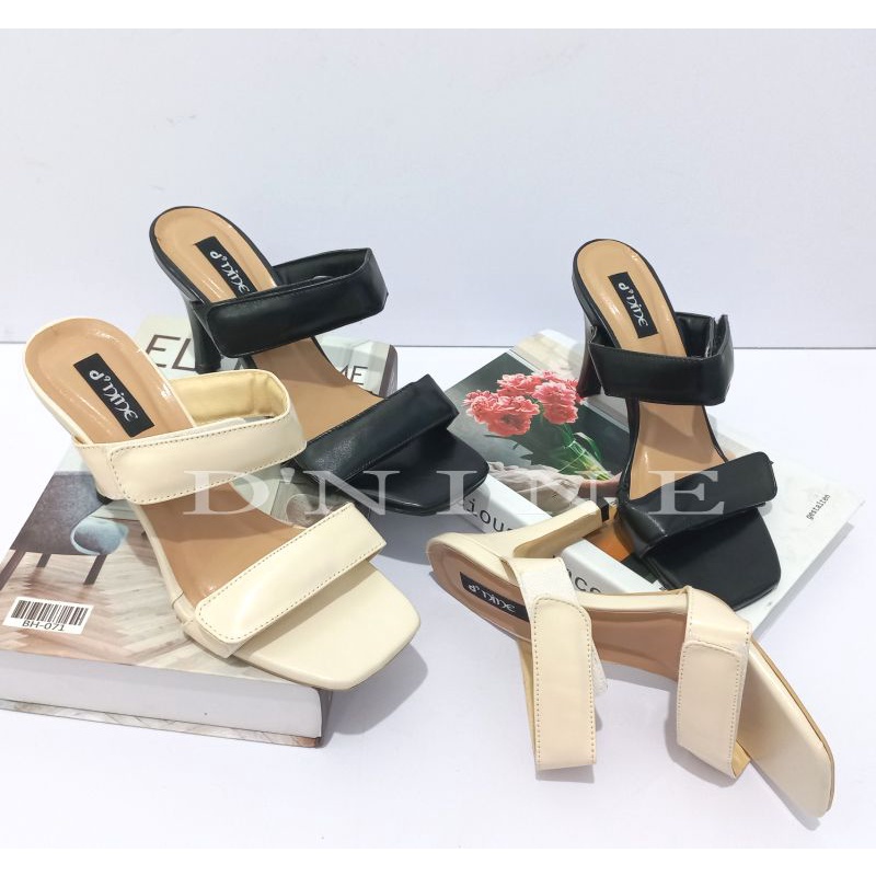 Sandal Wanita Sandal high heels double strap perekat SH 09