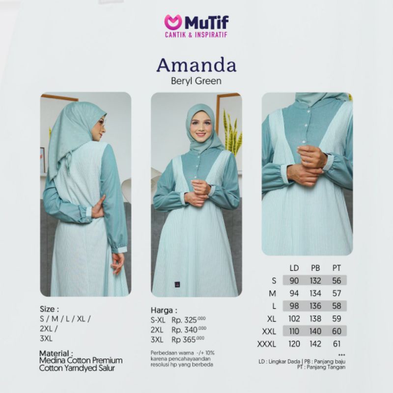 GAMIS MUTIF AMANDA BERYL GREEN