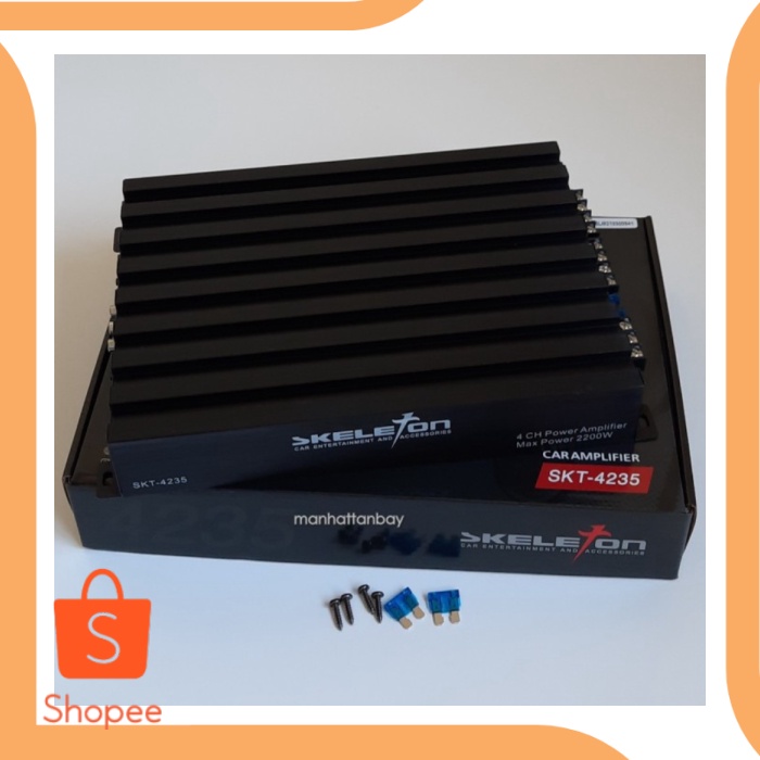 Power Amplifier Mobil Skeleton 4 Channel - Hitam perkakas 6Zept21