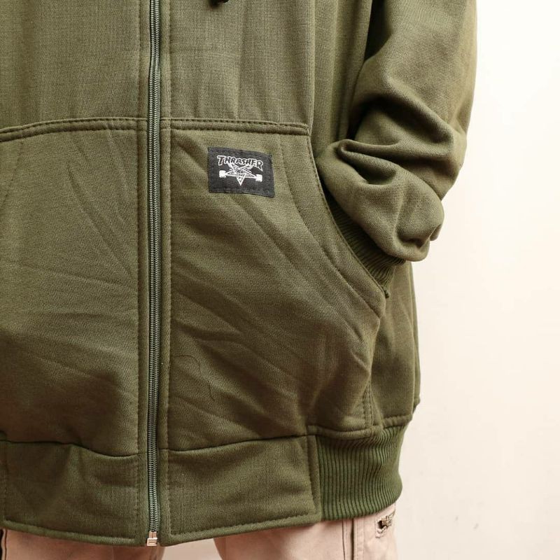 JAKET Jumbo Pria Wanita Big Size Hoodie Oversize Murah XL XXL XXXL Zipper Polos Cewek Cowok Premium-5