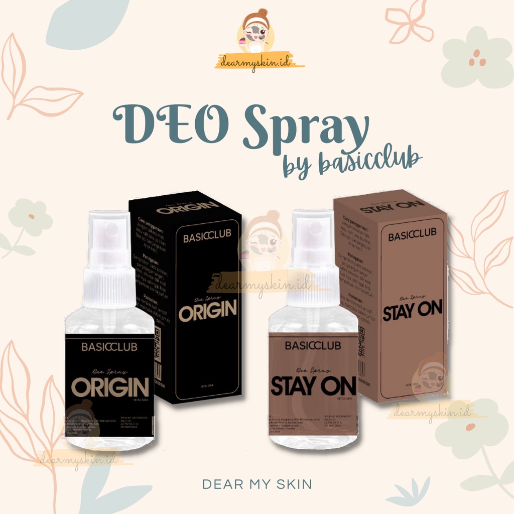 BASICCLUB DEO SPRAY BPOM 50 ML | Deodoran wangi / Deodoran ampuh / Deodorant / Pewangi ketiak / Tawas / Air Tawas / Tawas Cair | BIOAQUA CHAMOMILE MASK / BIOAQUA MASK / MASKER WAJAH