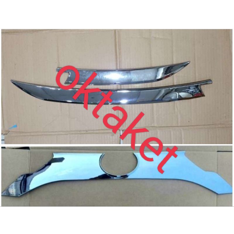 paket trunk lid list bagasi belakang  All new Rush Terios 2018 2022 gr Sport Hitam &amp; Chrome