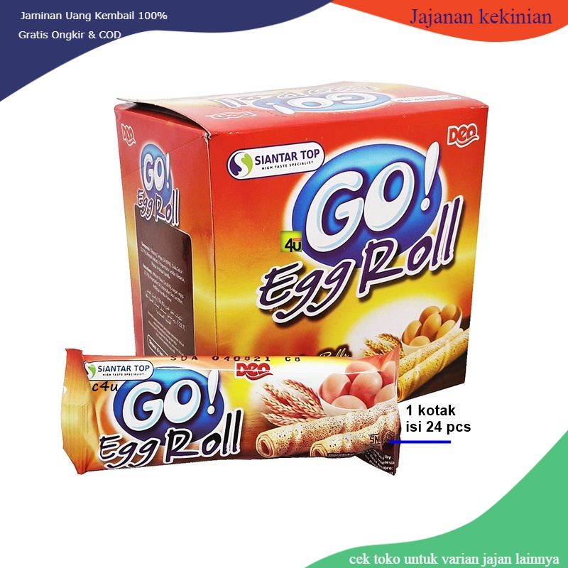 

Go Egg Roll isi 24pcs-siantar top-makanan ringan-jajanan anak-camilan-aneka snack-