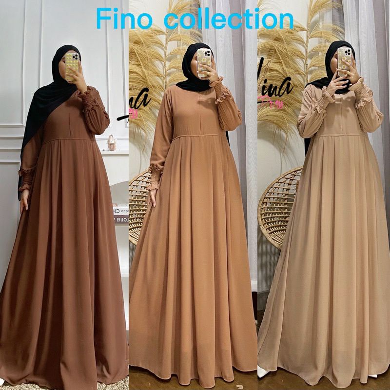GAMIS LINA DRES BAHAN CERUTY BABIDOLL BELI 1 BONUS BELLA 1/BAY FAJAR COLLECTION