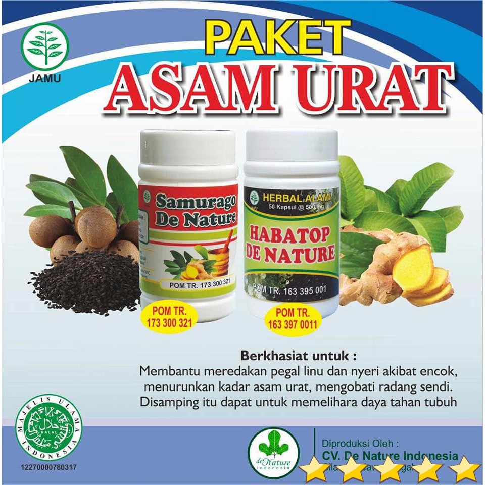 

Obat Asam Urat Herbal Mengatasi Asam Urat Rematik Pegel Linu Samurago Habatop De Nature