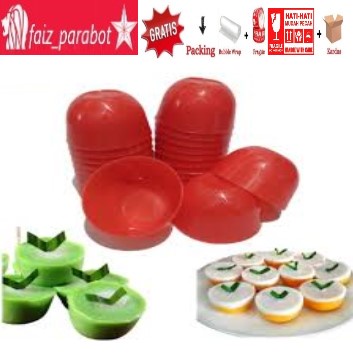 6PCS Cetakan Kue Mangkok Plastik Kukusan Kue Talam Kue Cucing Agar Puding Plastik Food Grade