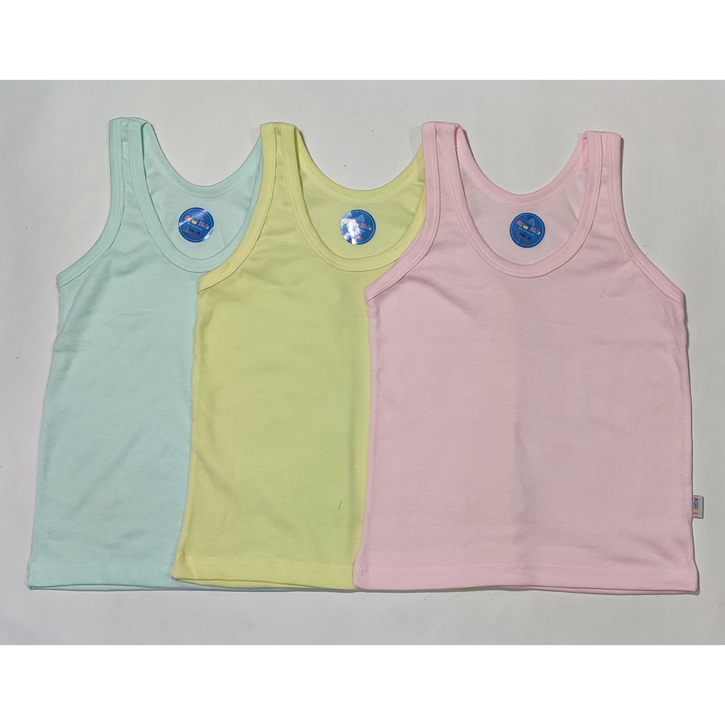 Agree Kids ~ 3 Pcs Singlet Anak, Pakaian Dalam Anak, Kaos dalam Anak Laki-laki &amp; Perempuan ~ Sahabi.