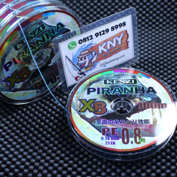 senar benang pancing pe xtraone piranha x8 pe0.8 warna warni 88 joran