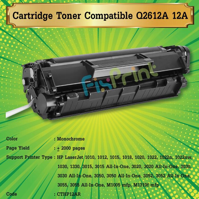 Cartridge Toner Compatible STANDART Q2612A 12A, LaserJet 1010 1012 1015 1018 1020  Murah