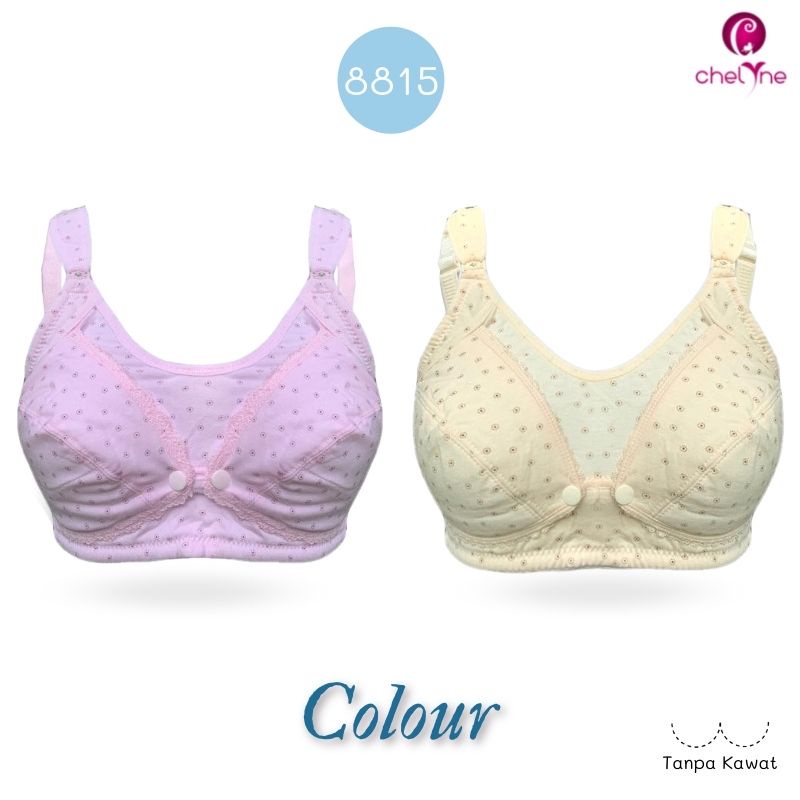 BH Chelyne Menyusui 8815 / V673 Busa Tipis-Tanpa Kawat - Maternity Nursing Bra