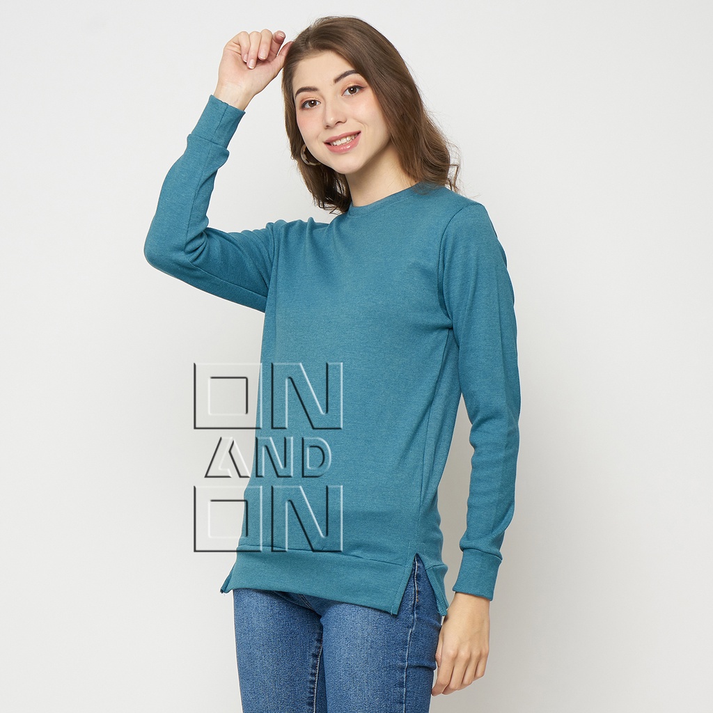 Sweater polos rib premium| Crewneck  sweater Polos