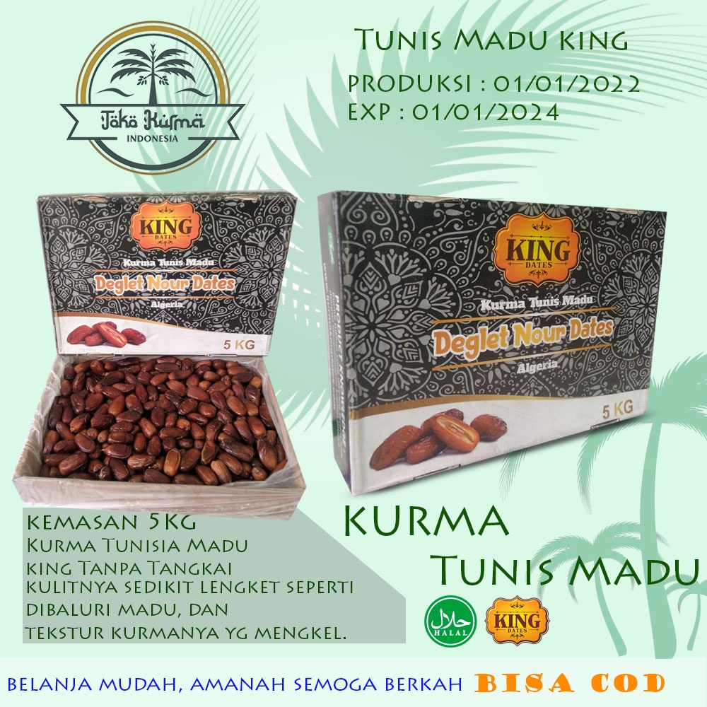 

Kurma Tunisia Madu Algeria 5 kg Kemasan KING