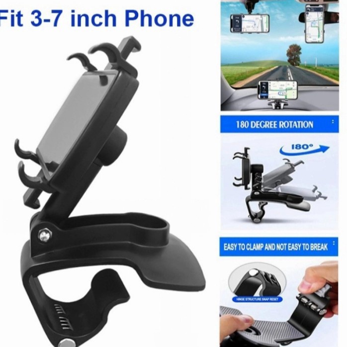 HD-35 HOLDER MOBIL SUN VISOR CAR STAND HOLDER HP MOBIL JEPIT KACA SPION DUDUKAN HANDPHONE PHONE HOLDER UNIVERSAL FLEKSIBEL HOLDER JEPIT HD35