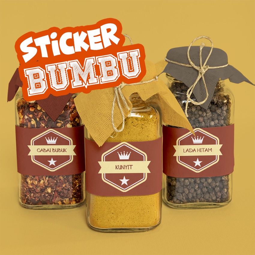 

stiker bumbu dapur | stiker bumbu | stiker garam | sticker 007