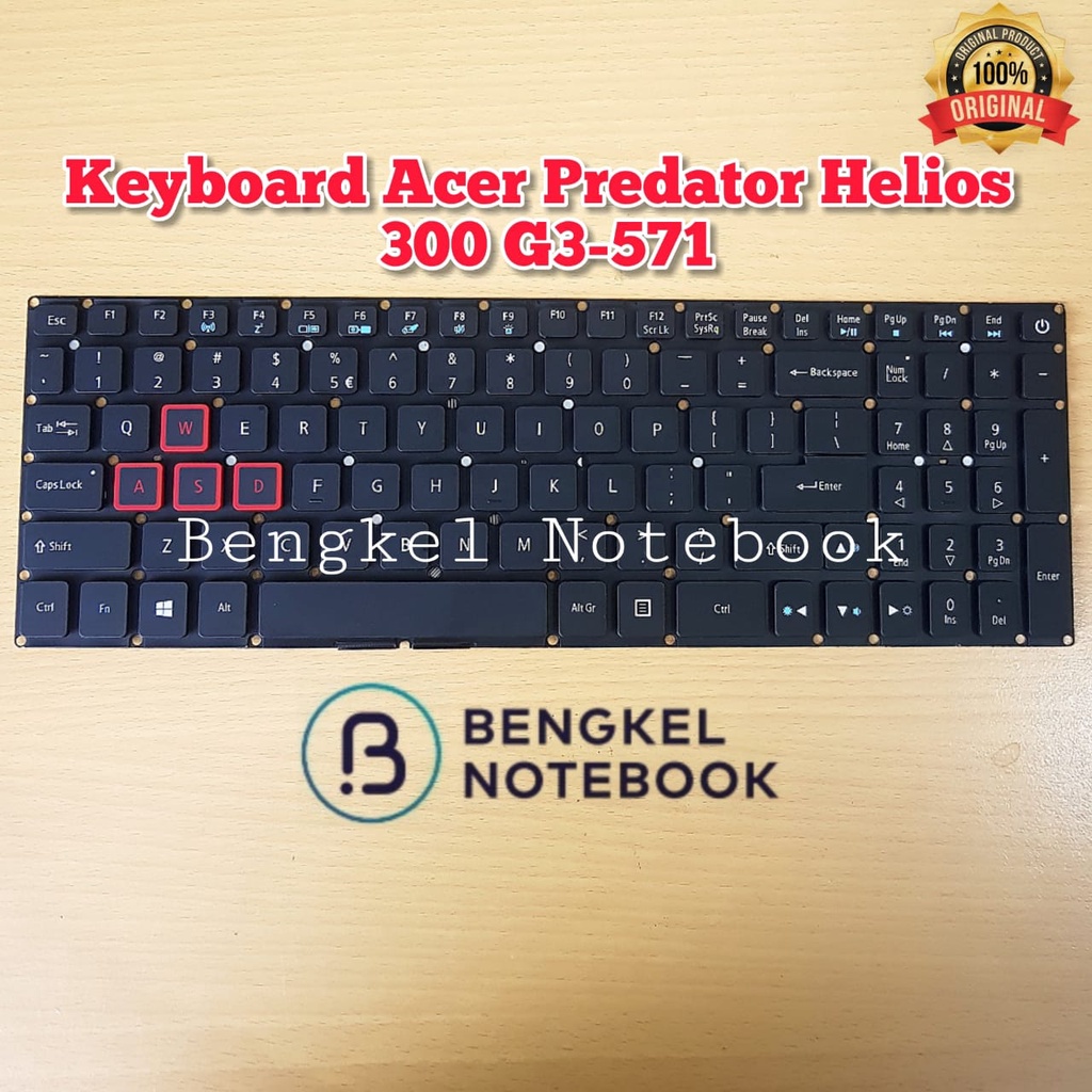 Keyboard  Acer Predator Helios 300 G3-571 G3-572 G3-571-51 G3-572-51 Aspire VX 15 VX5-591 VX5-591G VX5-793 VN7-793 VN7-571 VN7-571G VN7-591 VN7-591G Backlit