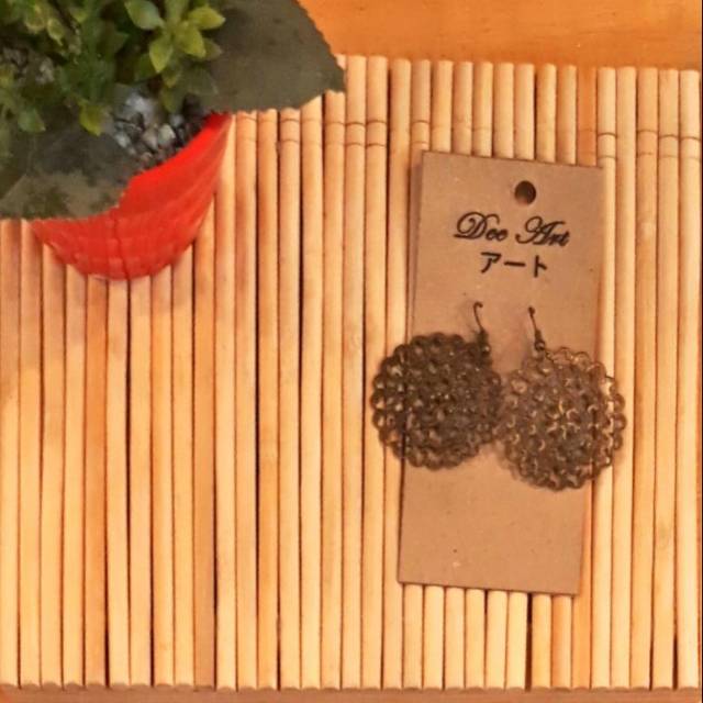 Anting perak bakar