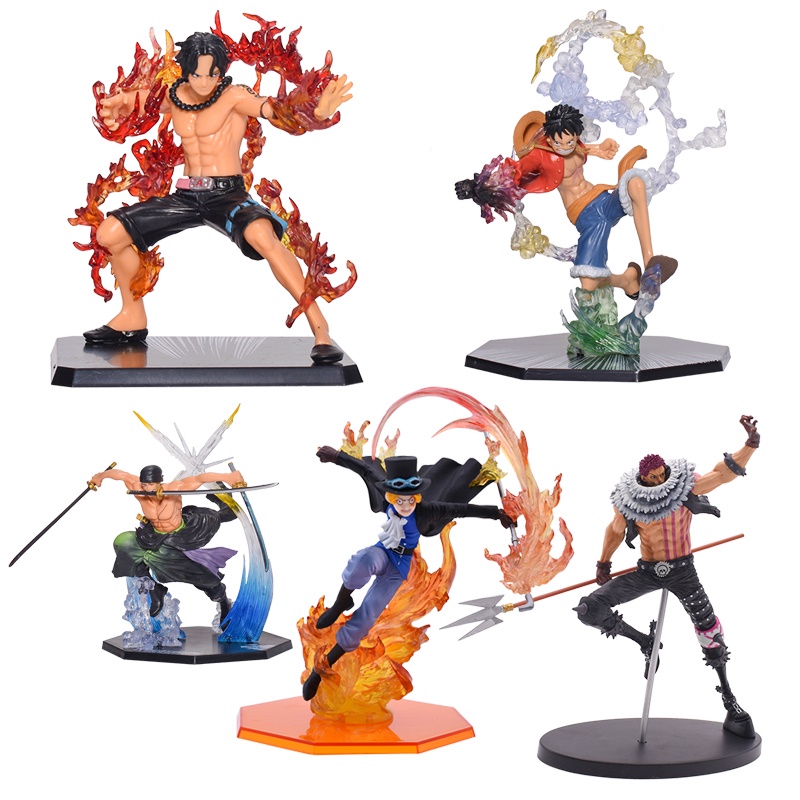 Figure One Piece Fzo KWS Zoro Luffy Ace Sanji Battle Effect