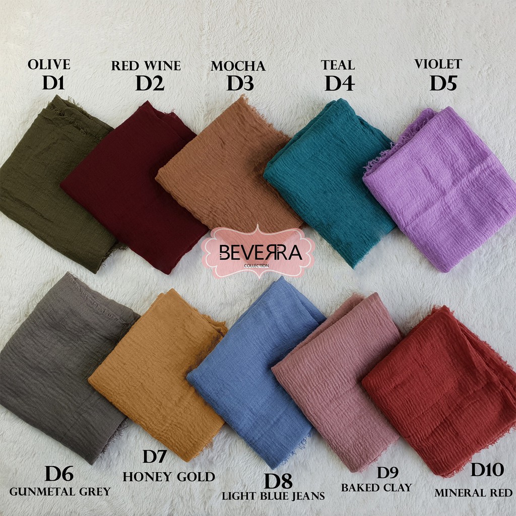 HIJAB PASHMINA CRINKLE COTTON SHAWL a28 BEVERRA PLISKET RAWIS negro shawl hijab kusut krinkle-5