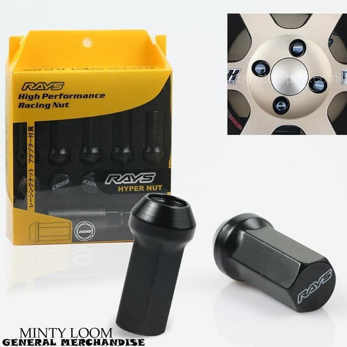 Murah Lugnut Rays Hyper nut besi baja - Baut roda racing mobil bahan besi Terbaik