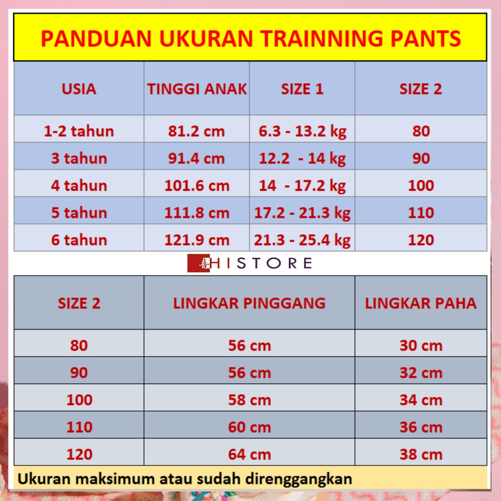 TRAINNING PANTS DOUBLE SIDES TPU WATERPROOF BAHAN PREMIUM