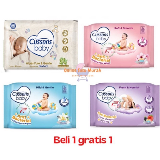 Tisu Basah Cusson Baby Wipes Tissue Basah Cussons Buy 1 get 1