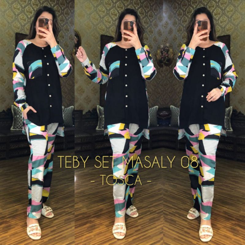 Daster Arab Teby MASALY Daily One Set pajamas Rayon Motif